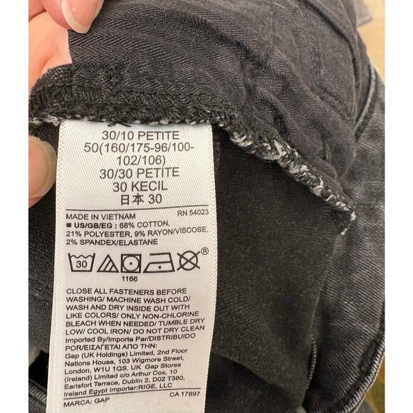 Gap Charcoal Black Jeans, Universal Jegging Mid Rise Cropped, Women's Size 10P - Picture 6 of 6